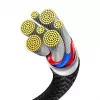 Cable de carga dual USB-C a USB-C Manhattan, 100 W, 2 m, conector macho a dos conectores macho, cable divisor inteligente, carga dos dispositivos desde un solo puerto USB-C PD, ofrece hasta 100 W en carga individual y hasta 70 W + 28 W en carga doble, cable trenzado, conectores de aluminio, negro