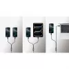 Cable de carga dual USB-C a USB-C Manhattan, 100 W, 2 m, conector macho a dos conectores macho, cable divisor inteligente, carga dos dispositivos desde un solo puerto USB-C PD, ofrece hasta 100 W en carga individual y hasta 70 W + 28 W en carga doble, cable trenzado, conectores de aluminio, negro