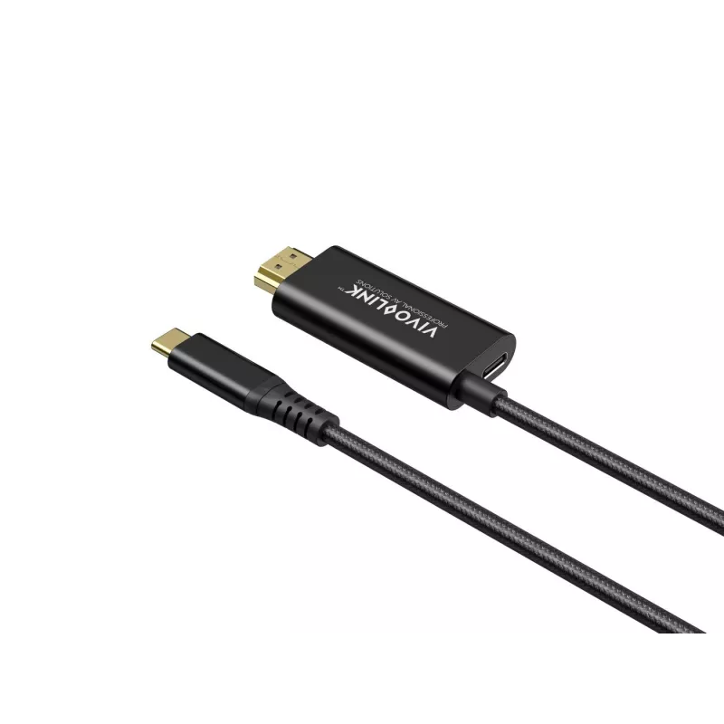 Cable USB-C a HDMI con alimentación de 100 W VivoLink, modelo PROUSBCHDMIMM2-CHARGE