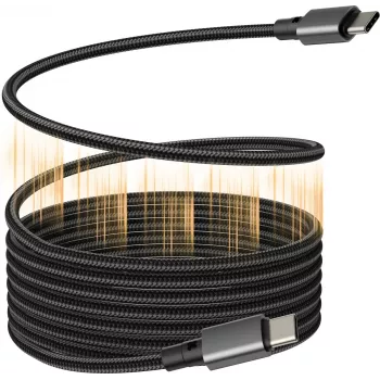 Cable USB-C a USB-C VISION TC 1MUSBCMAG/BL — 1 m, USB 3.2 Gen 2 (3.1 Gen 2), negro, contactos niquelados