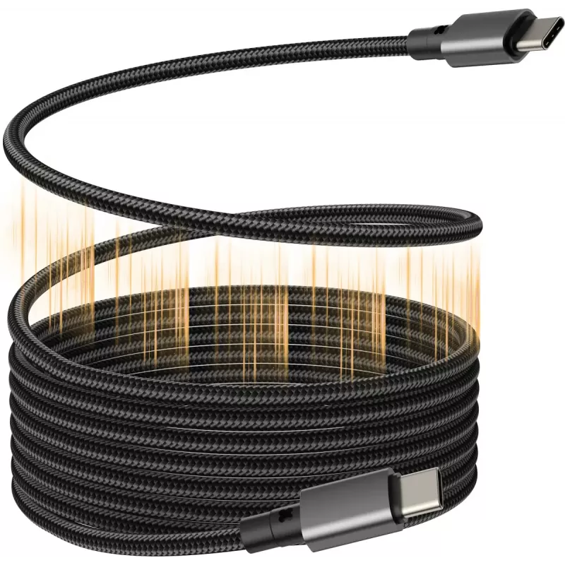 Cable USB-C a USB-C VISION TC 1MUSBCMAG/BL — 1 m, USB 3.2 Gen 2 (3.1 Gen 2), negro, contactos niquelados