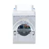 Jack Keystone Cat6a 10G blindado sin herramientas delgado Intellinet, plano, azul, RJ-45, IDC, conector hembra, oro