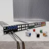 Jack Keystone Cat6a 10G blindado sin herramientas delgado Intellinet, plano, azul, RJ-45, IDC, conector hembra, oro