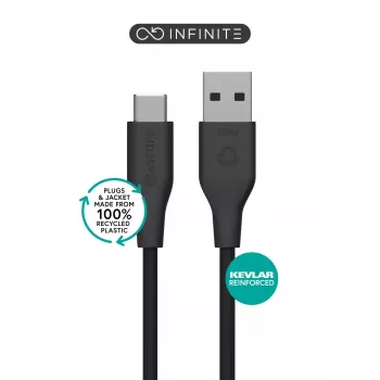 Cable USB eSTUFF ES605180 USB 2.0 1 m USB-C USB-A negro