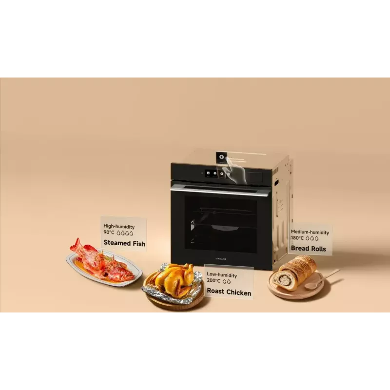 Horno empotrable Dreame OZ60 Pro Combi — 81 L, 60 cm, negro, clase energética A++