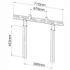 Techly Soporte para barra de sonido de 10kg para TV o Soporte TV Negro ICA-PLB 102S