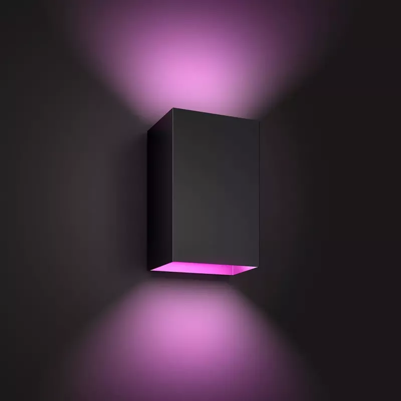 Aplique de pared Philips Hue White and Colour Ambience Resonate LED negro