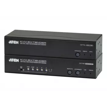 Extensor AV ATEN CE775 transmisor y receptor AV negro