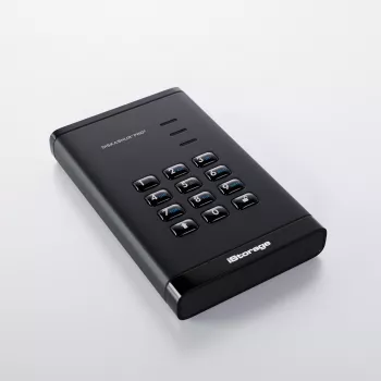 iStorage diskAshur PRO³ disco duro 2TB | Disco duro portátil seguro | Conforme FIPS 140-3 Nivel 3 | Cifrado de hardware AES-XTS de 256 bits | Protegido por PIN | Independiente del sistema operativo y plataforma | Conforme RGPD, TAA | Defensa contra ataques de fuerza bruta | Resistente al polvo y al agua