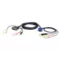 ATEN Cable KVM VGA USB a DVI 3m Negro, Azul, Verde, Rosa