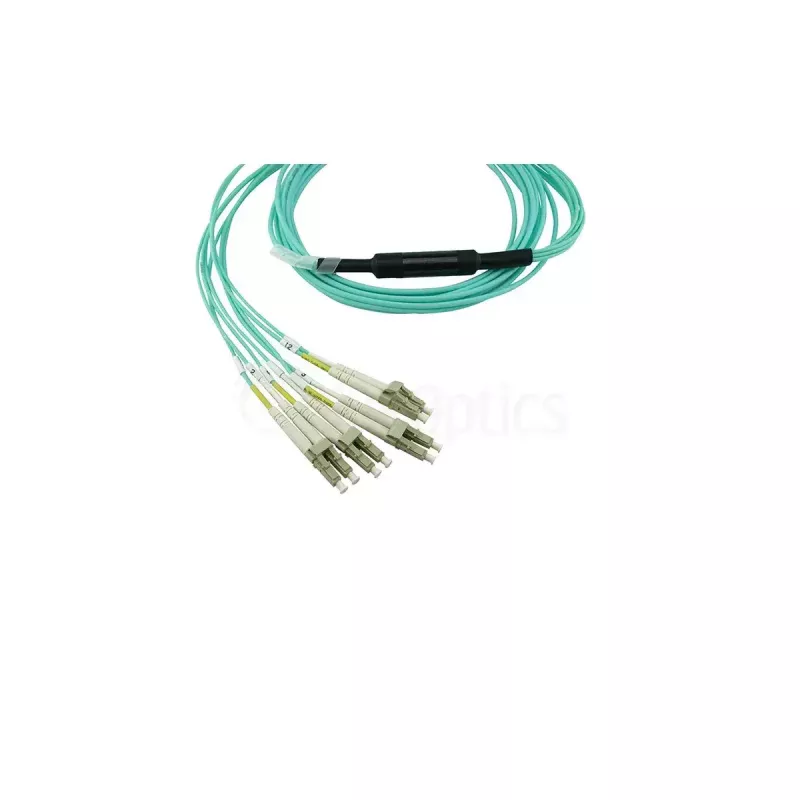 BlueOptics CBL-0170-BO cable de conexión breakout de fibra óptica, MTP-4xLC multimodo OM3, 10 m, MTP/UPC, LC/UPC