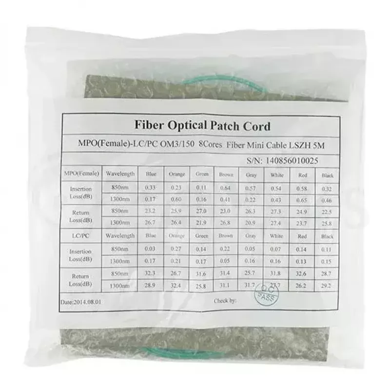 Cable de fibra óptica BlueOptics MTP-4LC-M10M 10 m OM3 MTP a 4×LC dúplex completo
