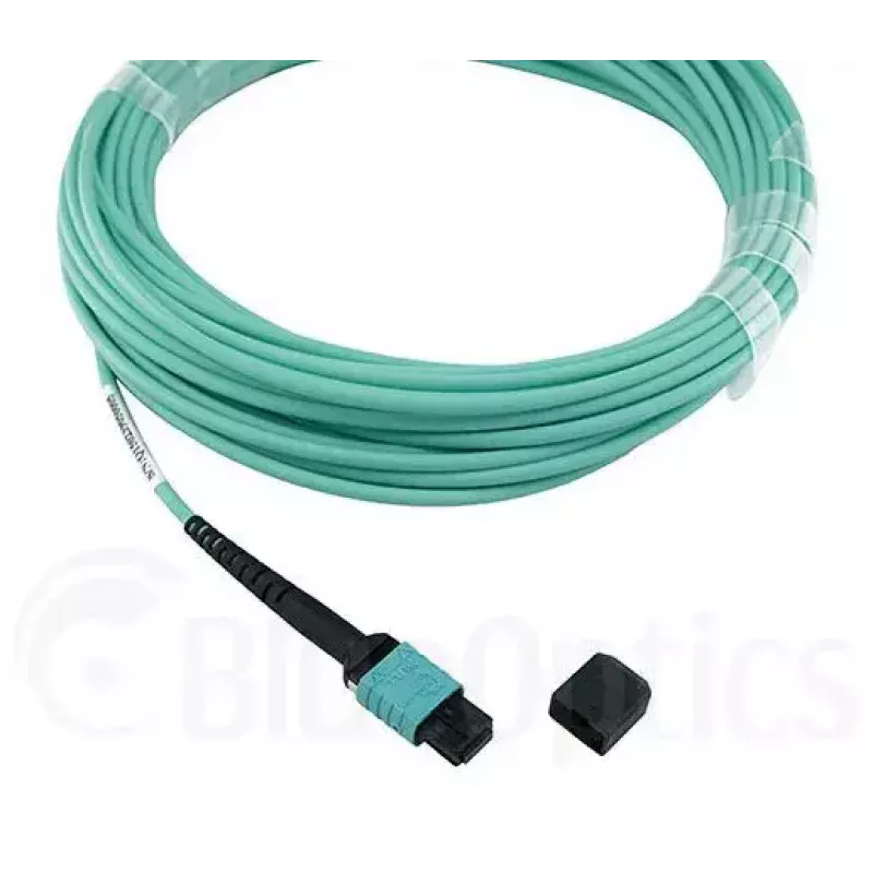 Cable de fibra óptica BlueOptics OCTCABLE10M-SR 10 m OM3 MPO a 4×LC aguamarina