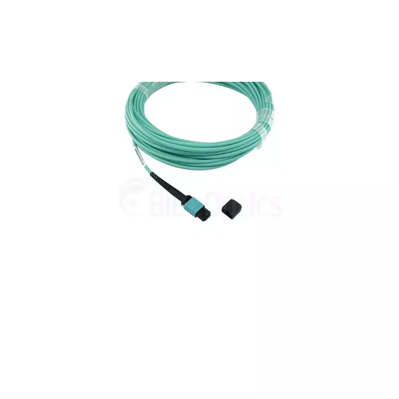 Cable de fibra óptica BlueOptics SFP5141EU10MKB 10 m OM3 MPO a 4×LC aguamarina
