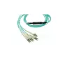 Cable de fibra óptica BlueOptics SFP5141EU10MKB 10 m OM3 MPO a 4×LC aguamarina