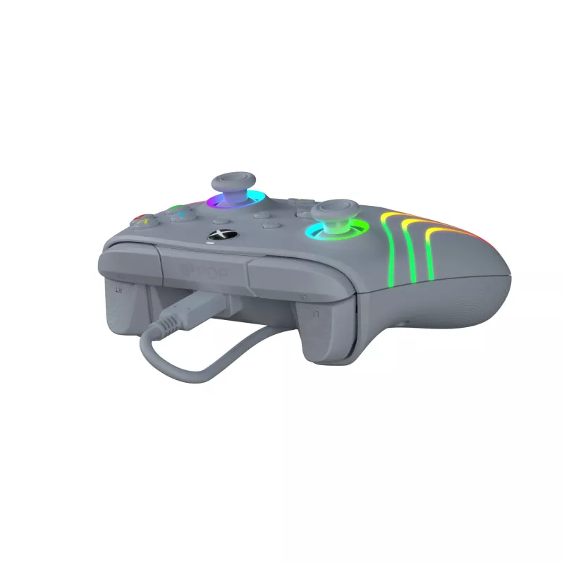 PDP Afterglow Wave gris USB Gamepad analógico / digital PC, Xbox One, Xbox Series S, Xbox Series X