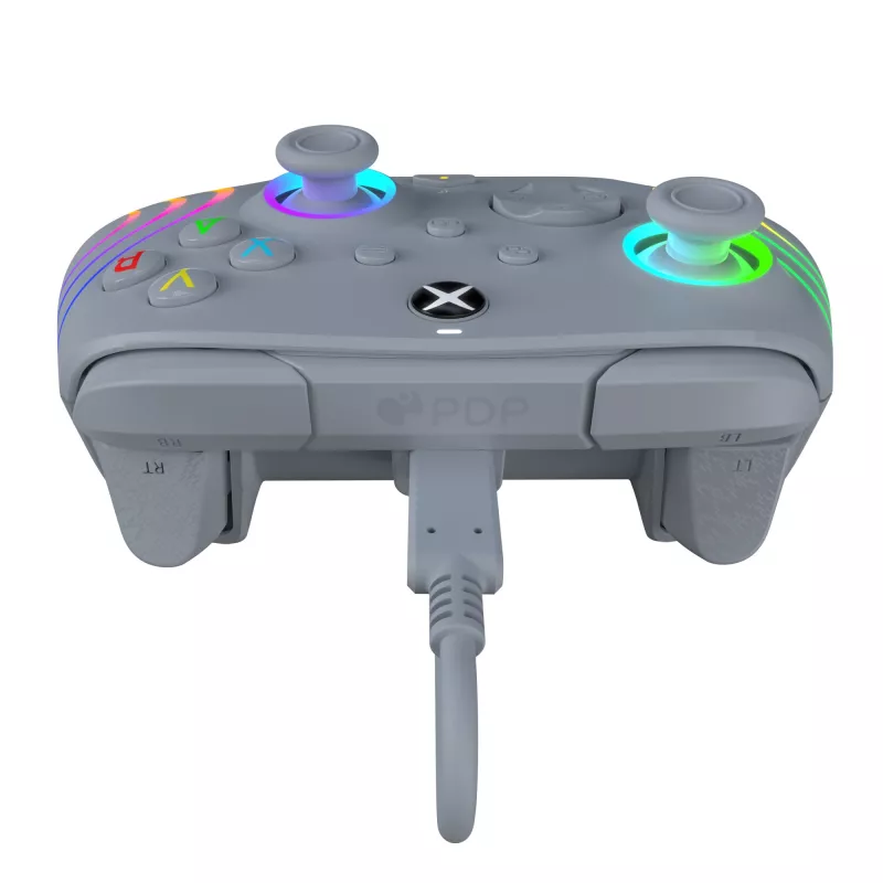 PDP Afterglow Wave gris USB Gamepad analógico / digital PC, Xbox One, Xbox Series S, Xbox Series X