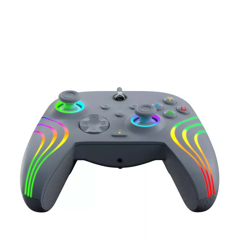 PDP Afterglow Wave gris USB Gamepad analógico / digital PC, Xbox One, Xbox Series S, Xbox Series X