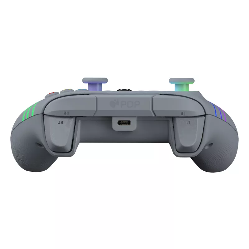 PDP Afterglow Wave gris USB Gamepad analógico / digital PC, Xbox One, Xbox Series S, Xbox Series X