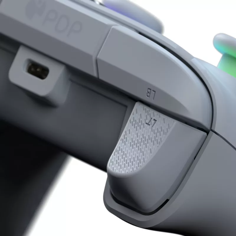 PDP Afterglow Wave gris USB Gamepad analógico / digital PC, Xbox One, Xbox Series S, Xbox Series X