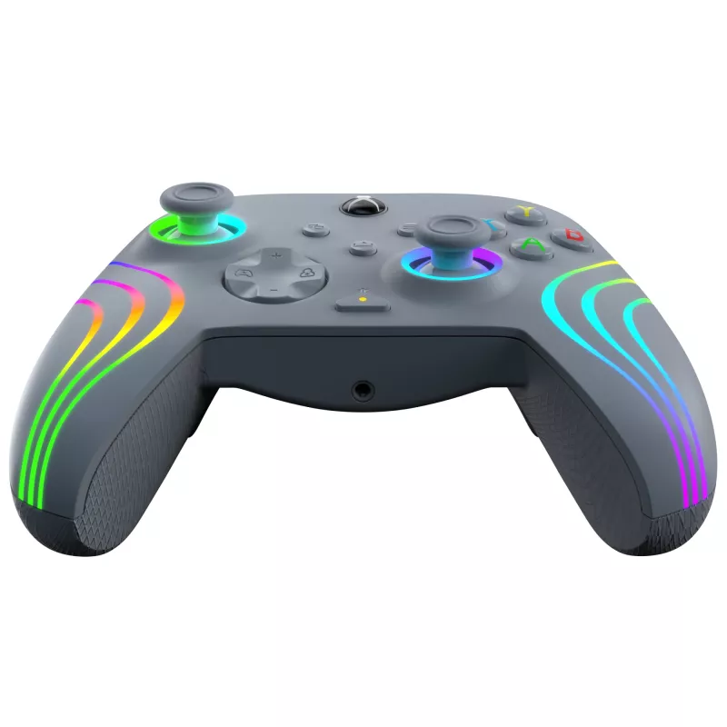 PDP Afterglow Wave gris USB Gamepad analógico / digital PC, Xbox One, Xbox Series S, Xbox Series X