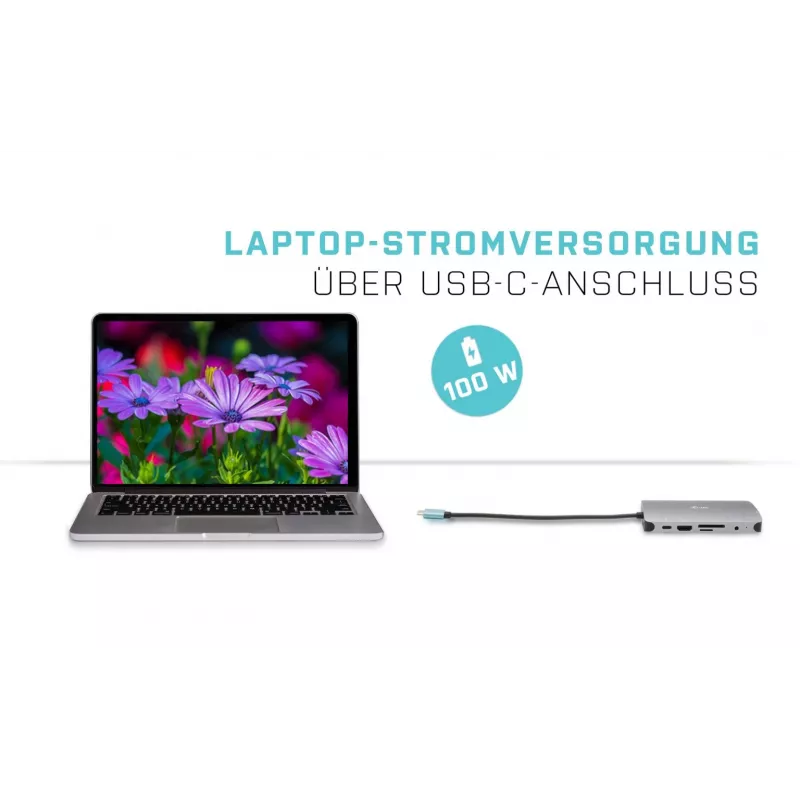 i-tec Metal USB-C Nano Dock HDMI/VGA con LAN + cargador universal 77 W