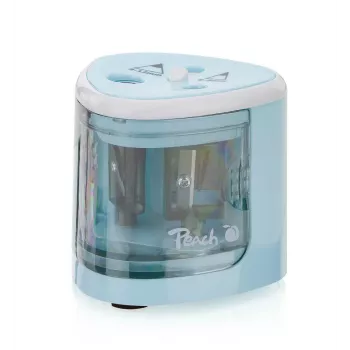 Peach PO102 sacapuntas eléctrico azul, blanco
