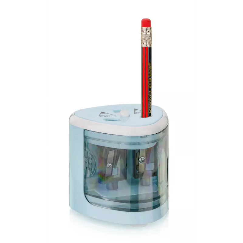 Peach PO102 sacapuntas eléctrico azul, blanco