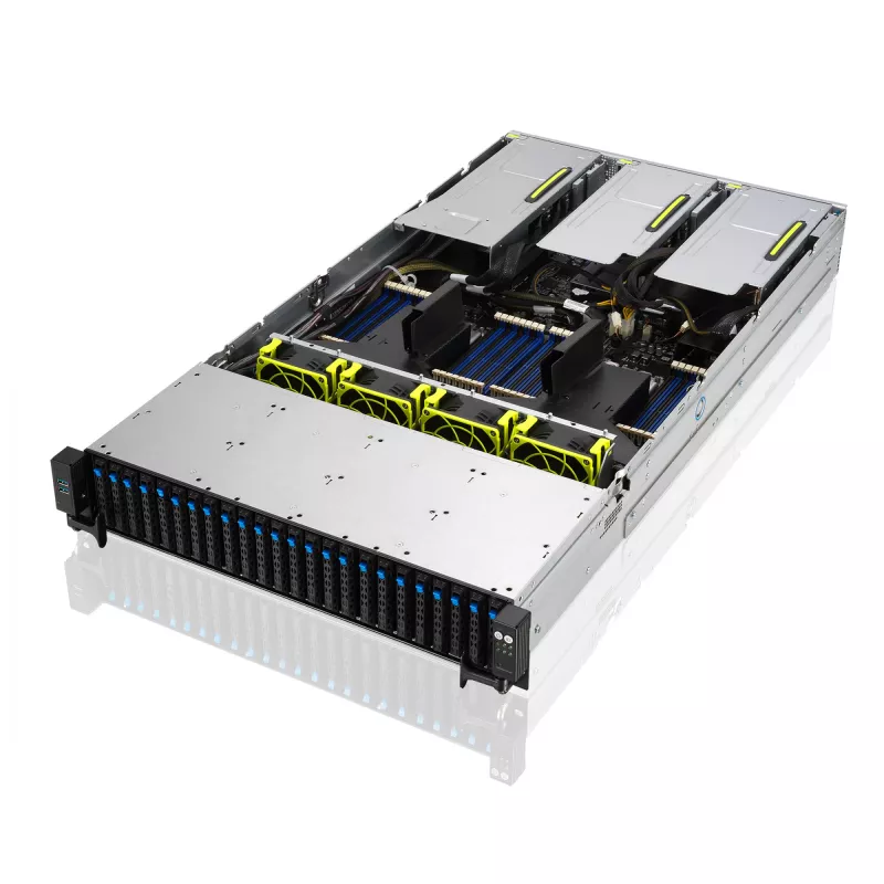 ASUS RS720-E11-RS24U Intel C741 Rack (2U) negro, plata