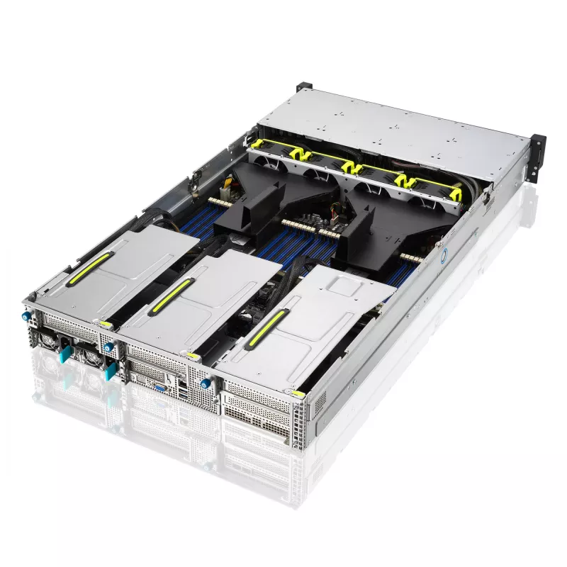 ASUS RS720-E11-RS24U Intel C741 Rack (2U) negro, plata