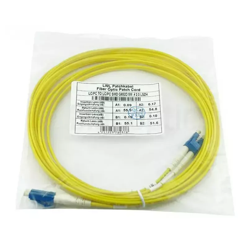 BlueOptics AK345A-BO Cable de fibra óptica InfiniBand 2 m LC amarillo