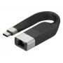 Techly ICOC USBC-RJ45 cable de red negro 0,144 m