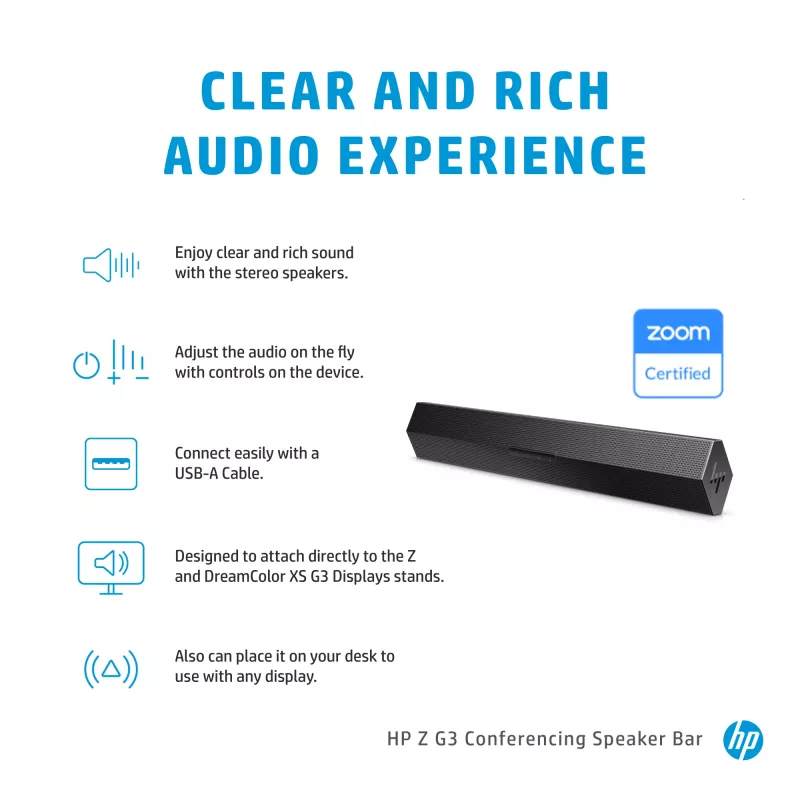 Z G3 sistema de conferencia con barra de sonido, negro
