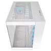 Caja PC semitorre Cougar FV150 ARGB Blanca — ATX/Micro-ATX/Mini-ITX, 3x120mm frontal, 1x120mm trasero, 2x3,5 inch + 2x2,5 inch bahías, USB 3.2 Gen1