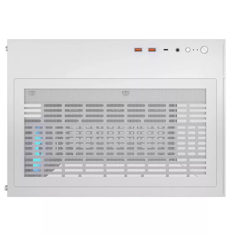 Caja PC semitorre Cougar FV150 ARGB Blanca — ATX/Micro-ATX/Mini-ITX, 3x120mm frontal, 1x120mm trasero, 2x3,5 inch + 2x2,5 inch bahías, USB 3.2 Gen1