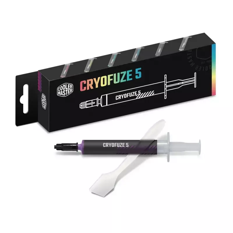 Pasta térmica Cooler Master Cryofuze 5 — amarilla, temperatura máxima de funcionamiento 240°C, 1 ud.