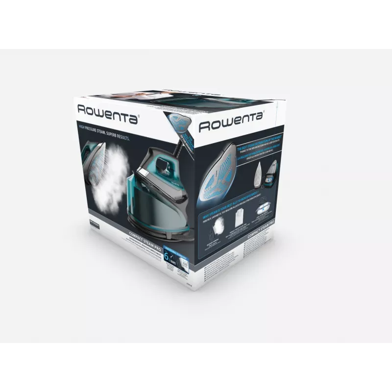 Rowenta DG7623 2200 W 1,1 L Microsteam 400 HD suela de planchado láser negra, azul