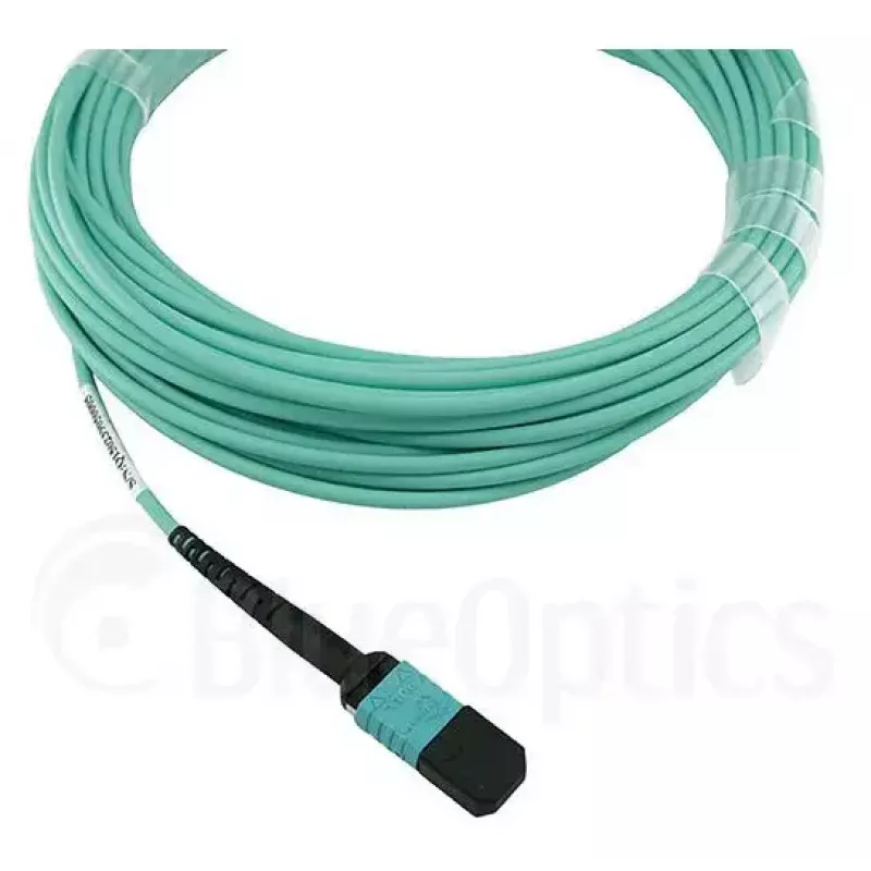 Cable de fibra óptica BlueOptics MC6709309-010-BO 10 m OM3 MPO a 4×LC (50 µm) aqua