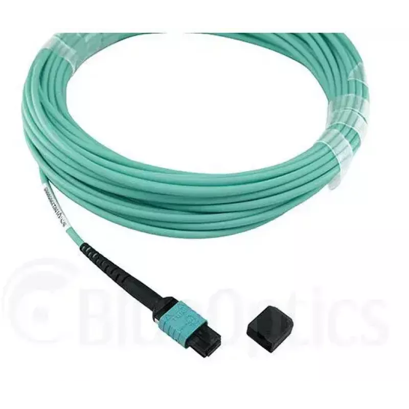 Cable de fibra óptica BlueOptics MC6709309-010-BO 10 m OM3 MPO a 4×LC (50 µm) aqua