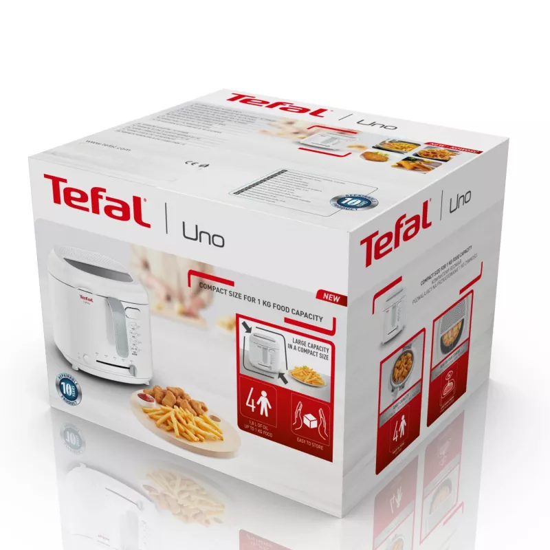 Tefal Uno FF203130 Freidora individual 1,8 l de pie 1600 W Freidora blanca