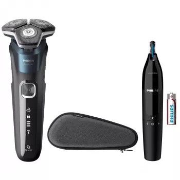 Afeitadora eléctrica Philips SHAVER Series 5000 S5889/11 Afeitadora en húmedo y en seco Afeitadora rotativa Cuchillas SteelPrecision