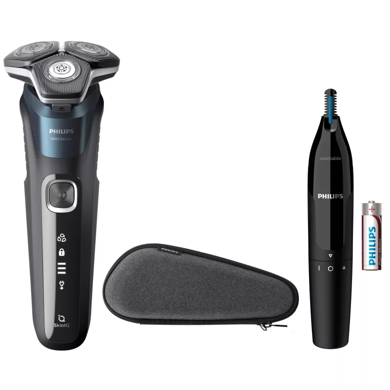 Afeitadora eléctrica Philips SHAVER Series 5000 S5889/11 Afeitadora en húmedo y en seco Afeitadora rotativa Cuchillas SteelPrecision