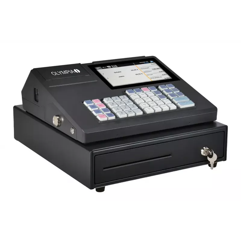 caja registradora Olympia K200 – impresora térmica directa, 10.000 PLUs, pantalla LED de 7 pulgadas