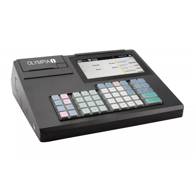 caja registradora Olympia K200 – impresora térmica directa, 10.000 PLUs, pantalla LED de 7 pulgadas