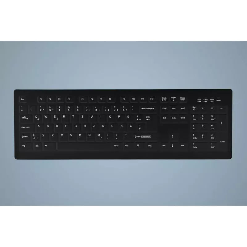 Active Key AK-C8100 teclado médico USB QWERTZ alemán negro tamaño completo 105 teclas