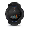 Garmin Instinct 3 AMOLED smartwatch, 50 mm, Black/Bolt Blue, correa de silicona (010-03020-03)