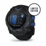 Garmin Instinct 3 AMOLED smartwatch, 50 mm, Black/Bolt Blue, correa de silicona (010-03020-03)