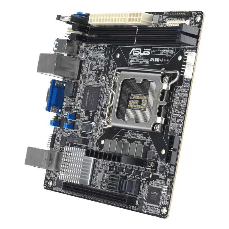 Placa base ASUS P13R-I Mini ITX, chipset Intel C262, LGA 1700, DDR5, 2x DIMM, 64 GB, 6x SATA III, 3x RJ-45