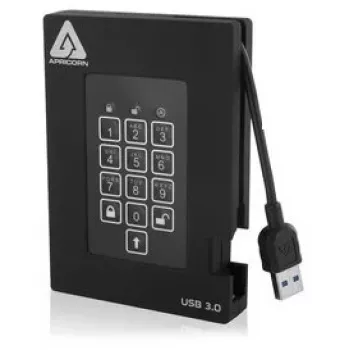 Unidad SSD Apricorn 256 GB USB 3.2 Gen 1 negra A25-3PL256-S256F