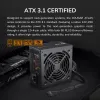Fuente de alimentación Cougar ATLAS 750W ATX3.1 80 Plus Bronze, 750 W, 24-pol ATX, ventilador de 120 mm